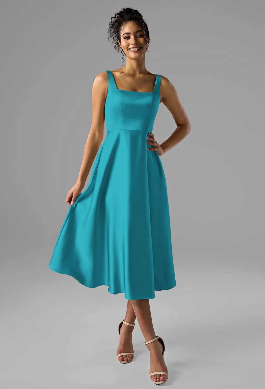 Teal Short Bridesmaid Dresses