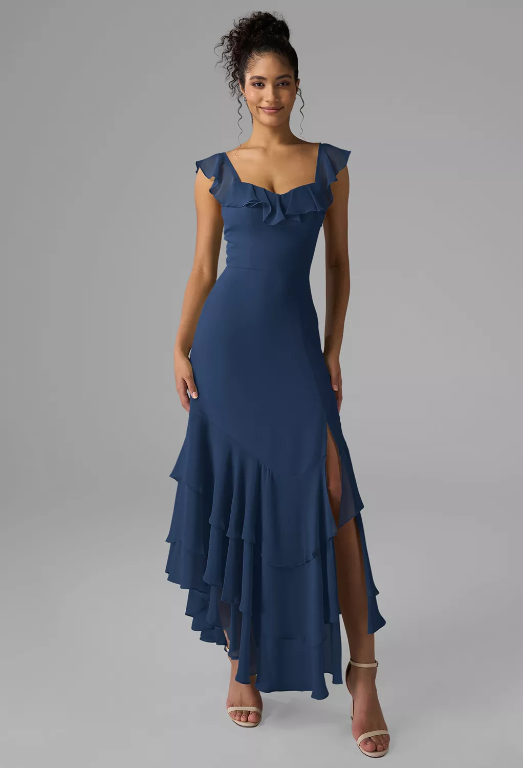 princess polly baby blue dress HOT ! Navy Blue Dress Knee Length Navy Blue Dress, Wedding Guest Dress,  Formal Midi Dress, Office