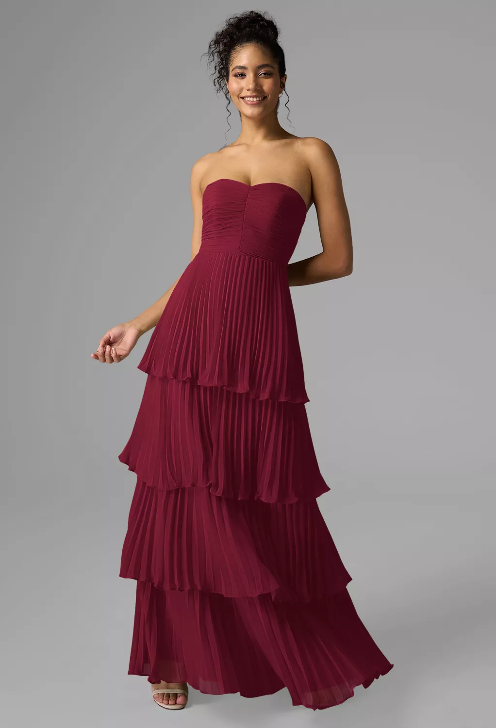 princess polly baby blue dress Burgundy A-Line Chiffon V-Neck Straps Long Bridesmaid Dress with Ruffl –  BIZTUNNEL