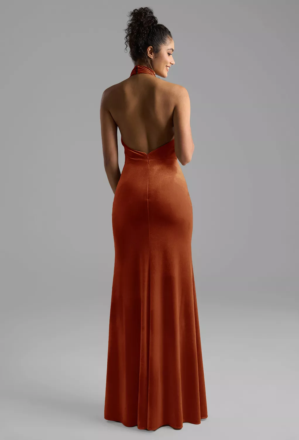 strapless open back dress Sexy Burnt Orange Mermaid Off Shoulder Maxi Long Wedding Guest Bridesm   SposaDresses