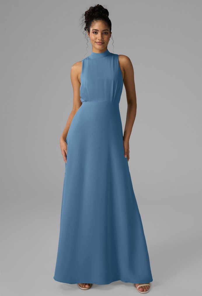 AW Caitlyn Dusty Blue  Floral Bridesmaid Dresses
