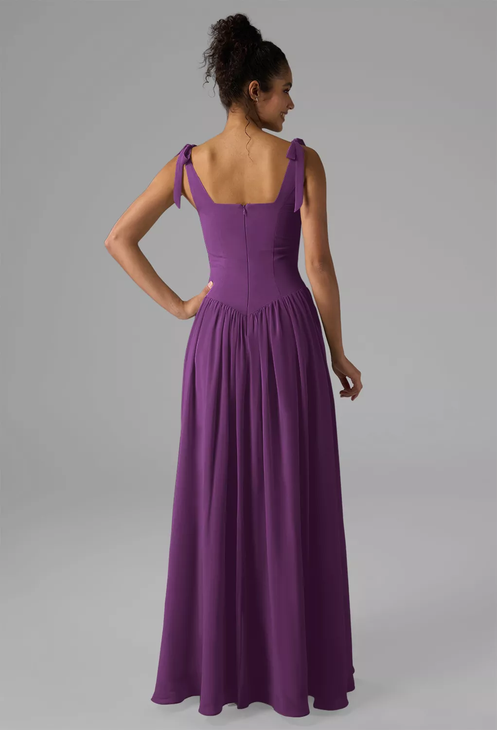 chiffon fabric bridesmaid dress Chiffon Mother of the Bride Dress Long On Sale-Bridelily main image 1