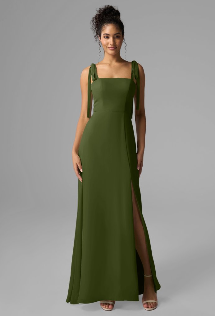AW Hafsah Green Olive  Floral Bridesmaid Dresses
