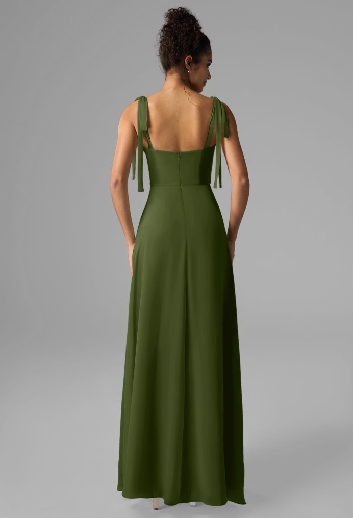 AW Hafsah Green Olive  Floral Bridesmaid Dresses
