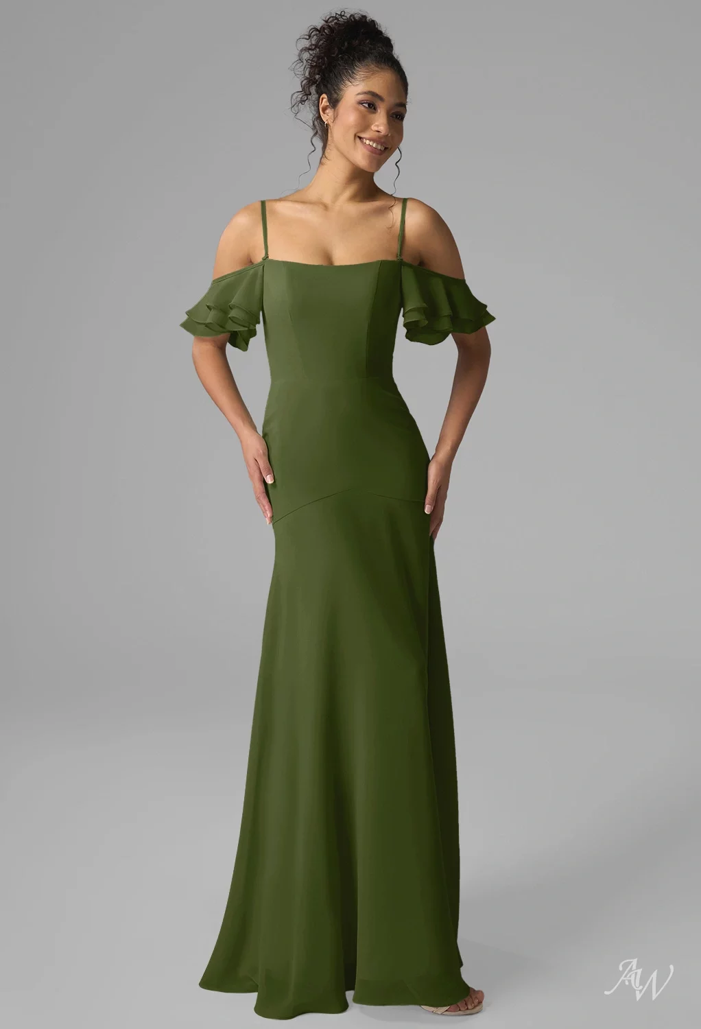 AW Roisin Green Olive Bridesmaid Dresses | AW.Bridal UK