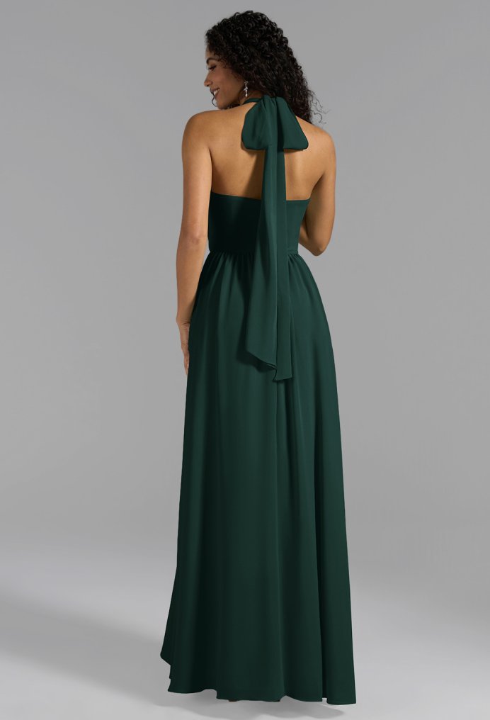 AW Ray Dark Emerald  Long Bridesmaid Dresses