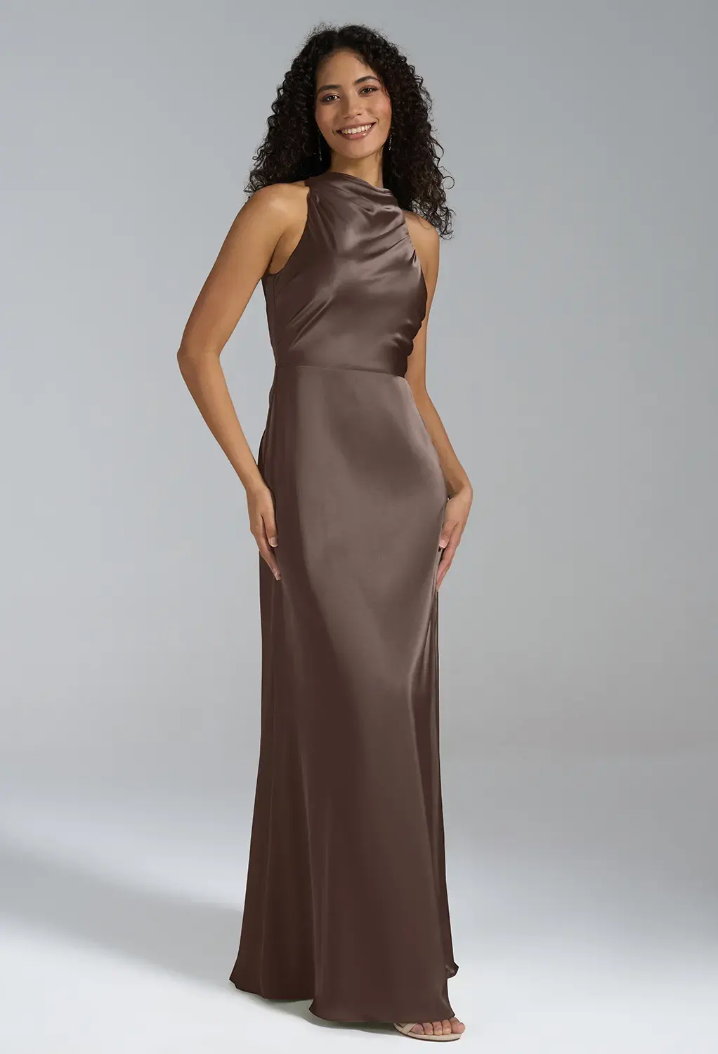 Seal Brown Black Tie Wedding Guest Dresses | AW.Bridal UK