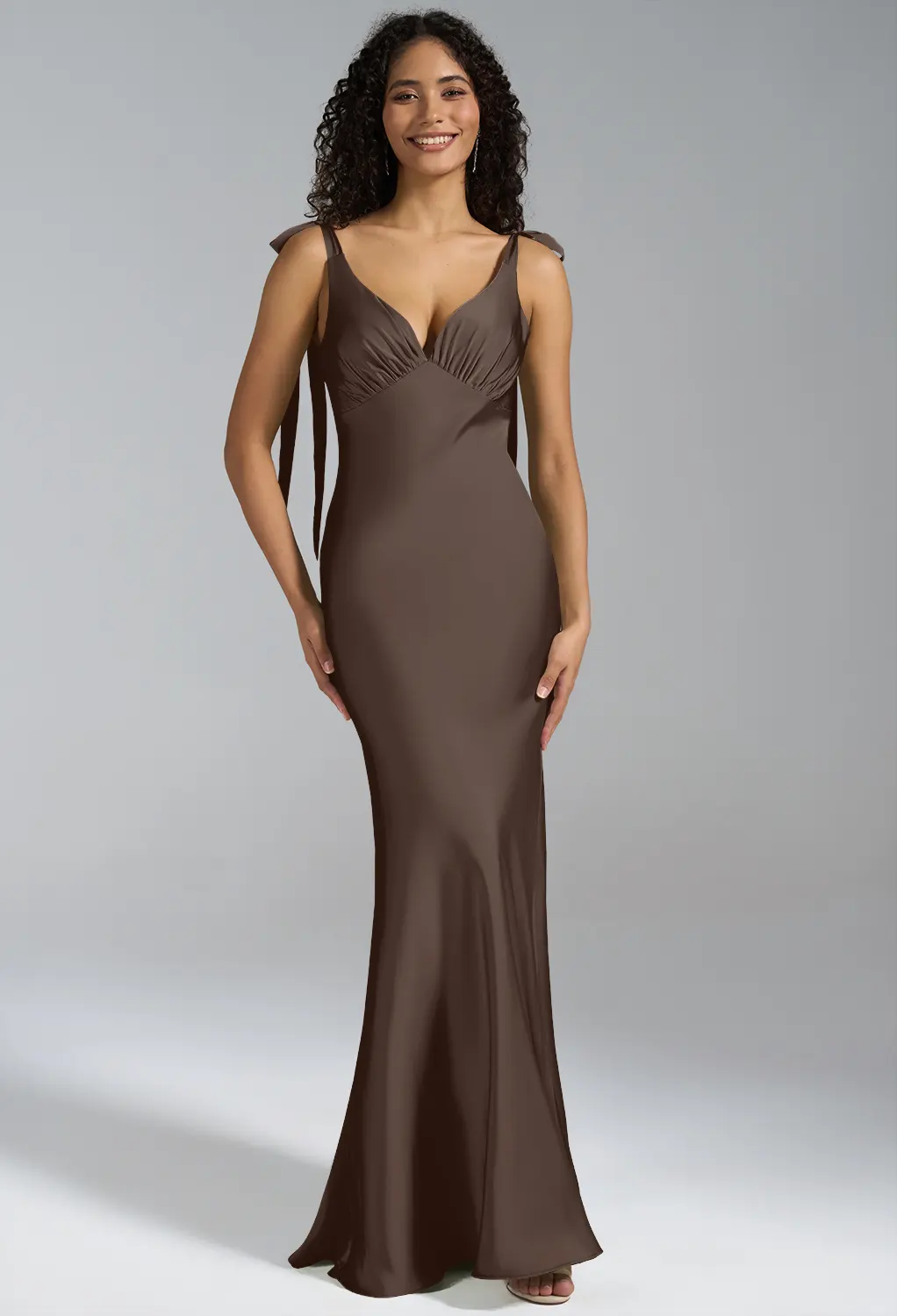 Seal Brown Black Tie Wedding Guest Dresses | AW.Bridal UK