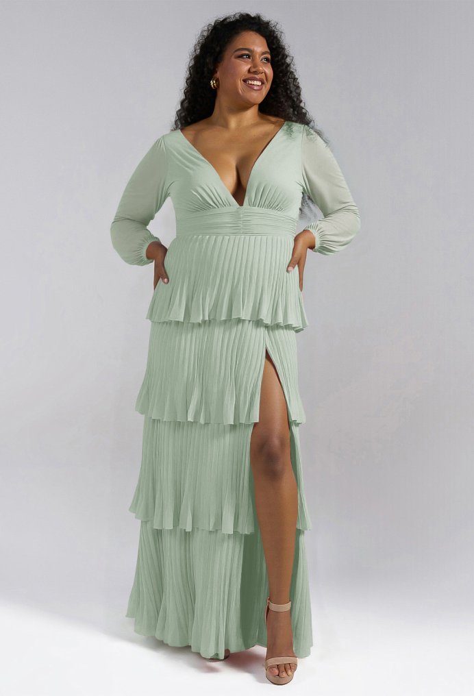 AW Lennon Sage Green  Long Bridesmaid Dresses