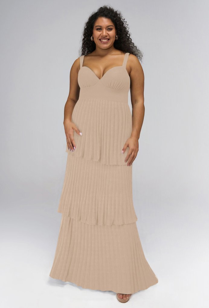 AW Lowri Champagne  Long Bridesmaid Dresses