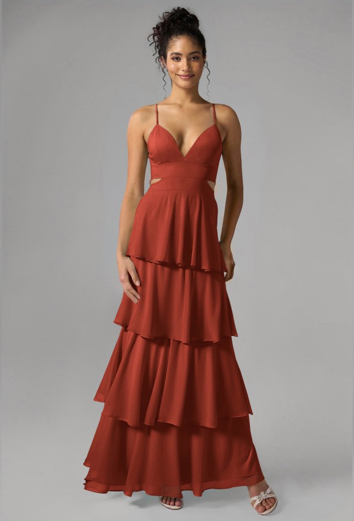 AW Pippa Rust  Long Bridesmaid Dresses