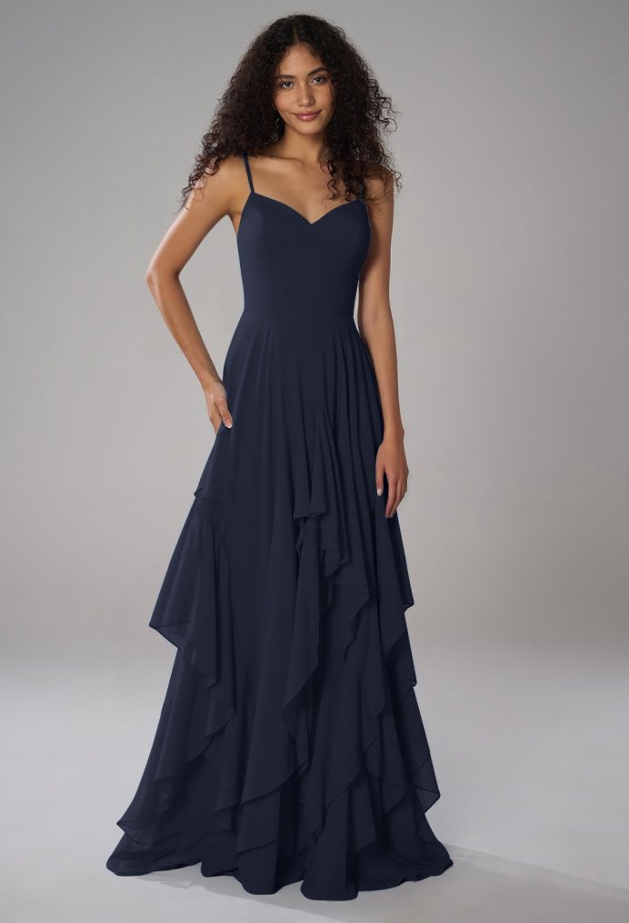 AW Arabella Dark Navy  Long Bridesmaid Dresses