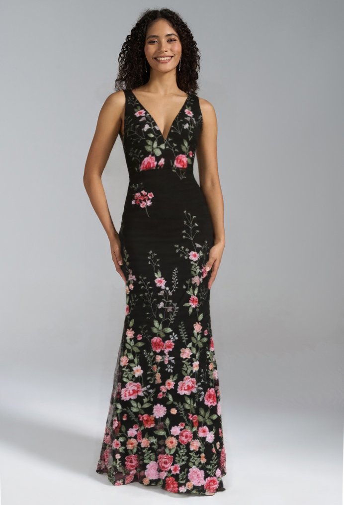AW Cleo Black  Floral Dresses