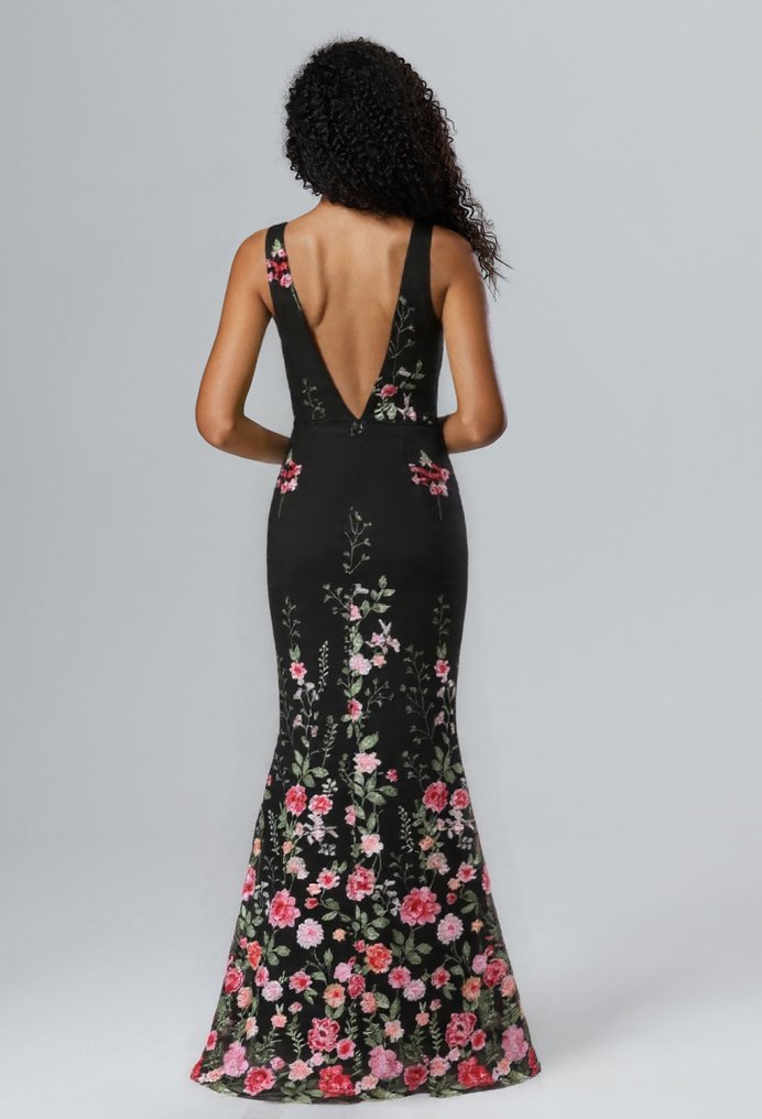 AW Cleo Black  Floral Dresses
