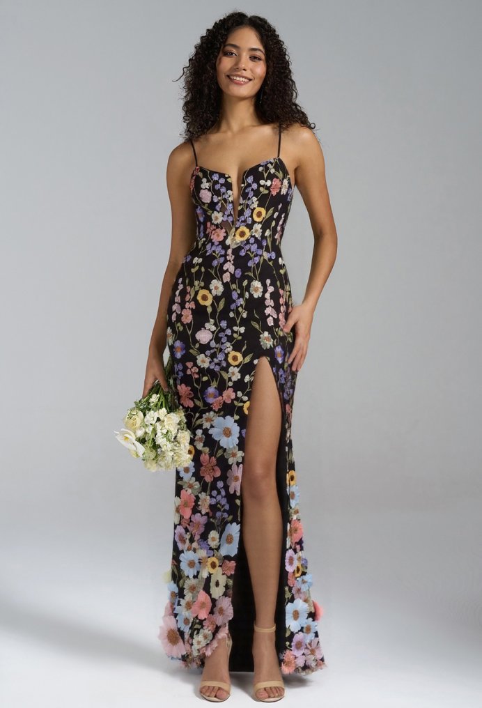 AW Darcie Black  Floral Dresses