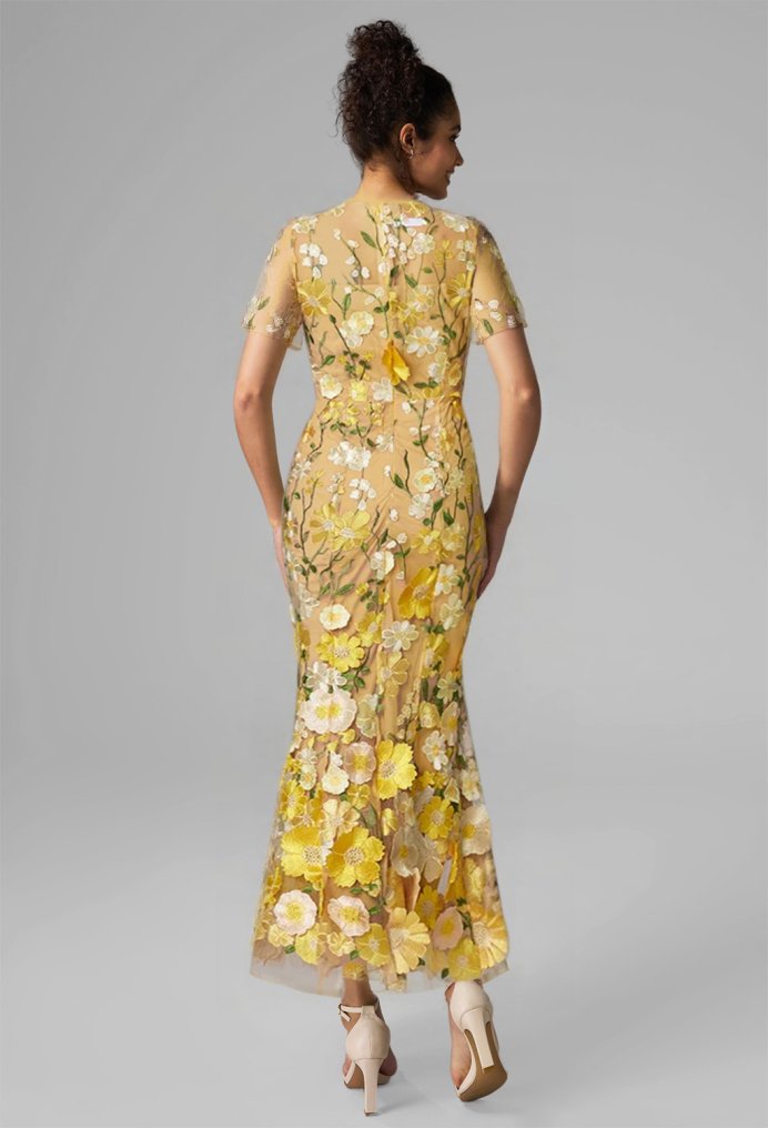 AW Riley Blazing Yellow  Floral Dresses