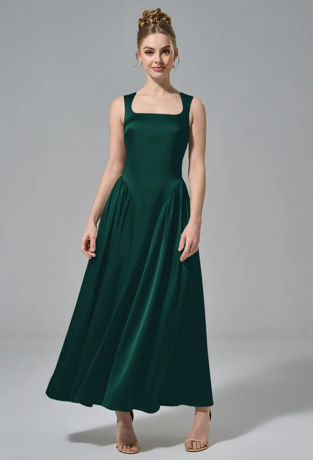 hunter green black tie dress Fall or Winter Black Tie Formal Dress