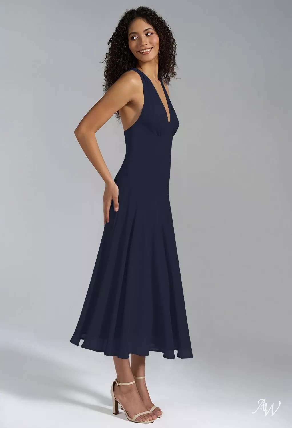 strapless open back dress Journey Dress in Transatlantic Navy | Whimsically Feminine Timeless  Twirly-Worthy Dresses & Hair Bows main image 1