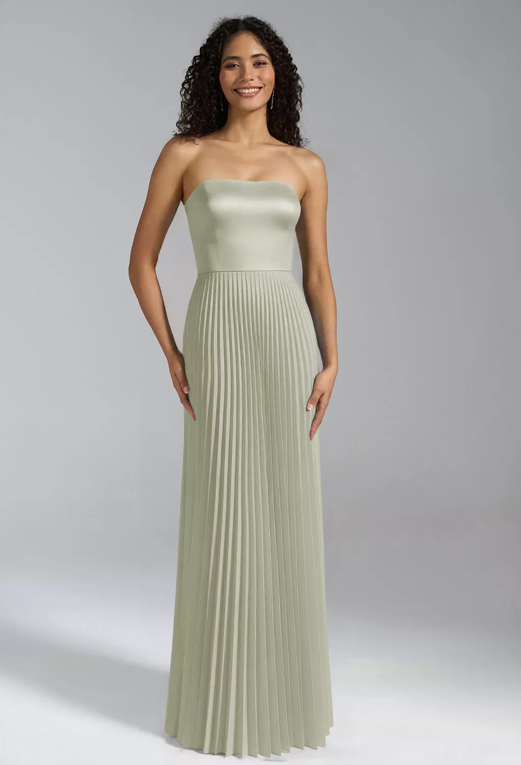 sachin and babi light blue dress Sage Green Bridesmaid Dresses main image 1