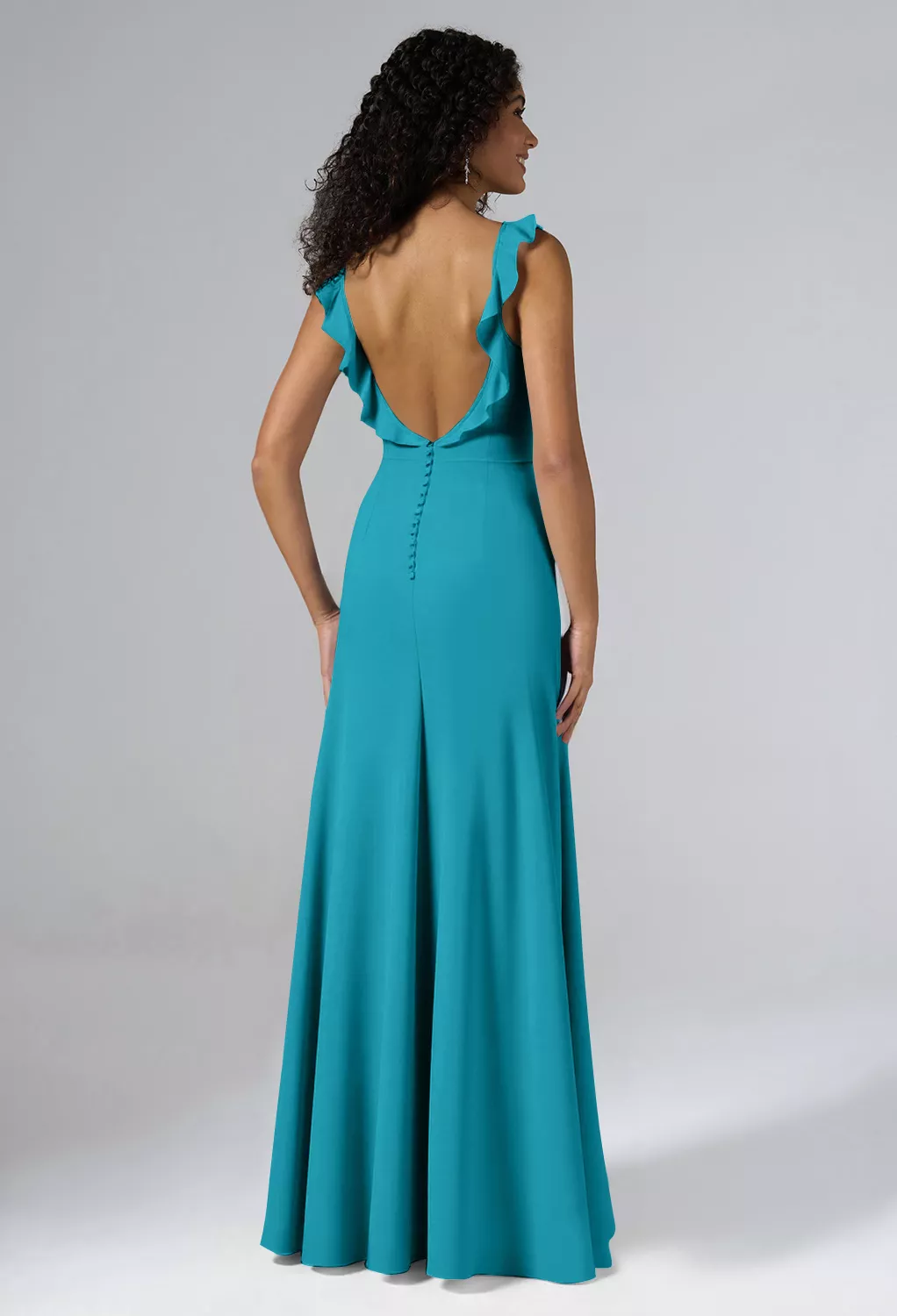terracotta bridesmaid dresses long sleeve Wedtrend Women Bridesmaid Dress Terracotta Chiffon A-Line Floor Length  Wedding Guest Dress With Ruffles – WEDTREND