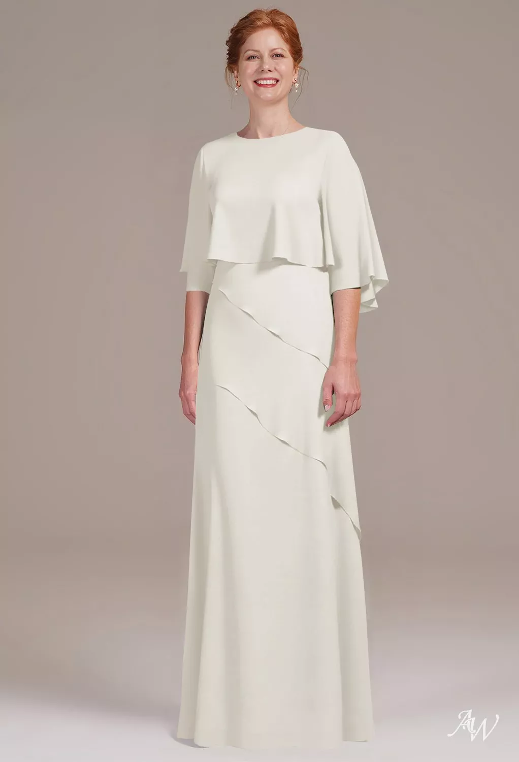 mother of the bride a line dresses uk Hyacinth Flowing A-Line Lace Asymmetrical Mother of the Bride Dresses