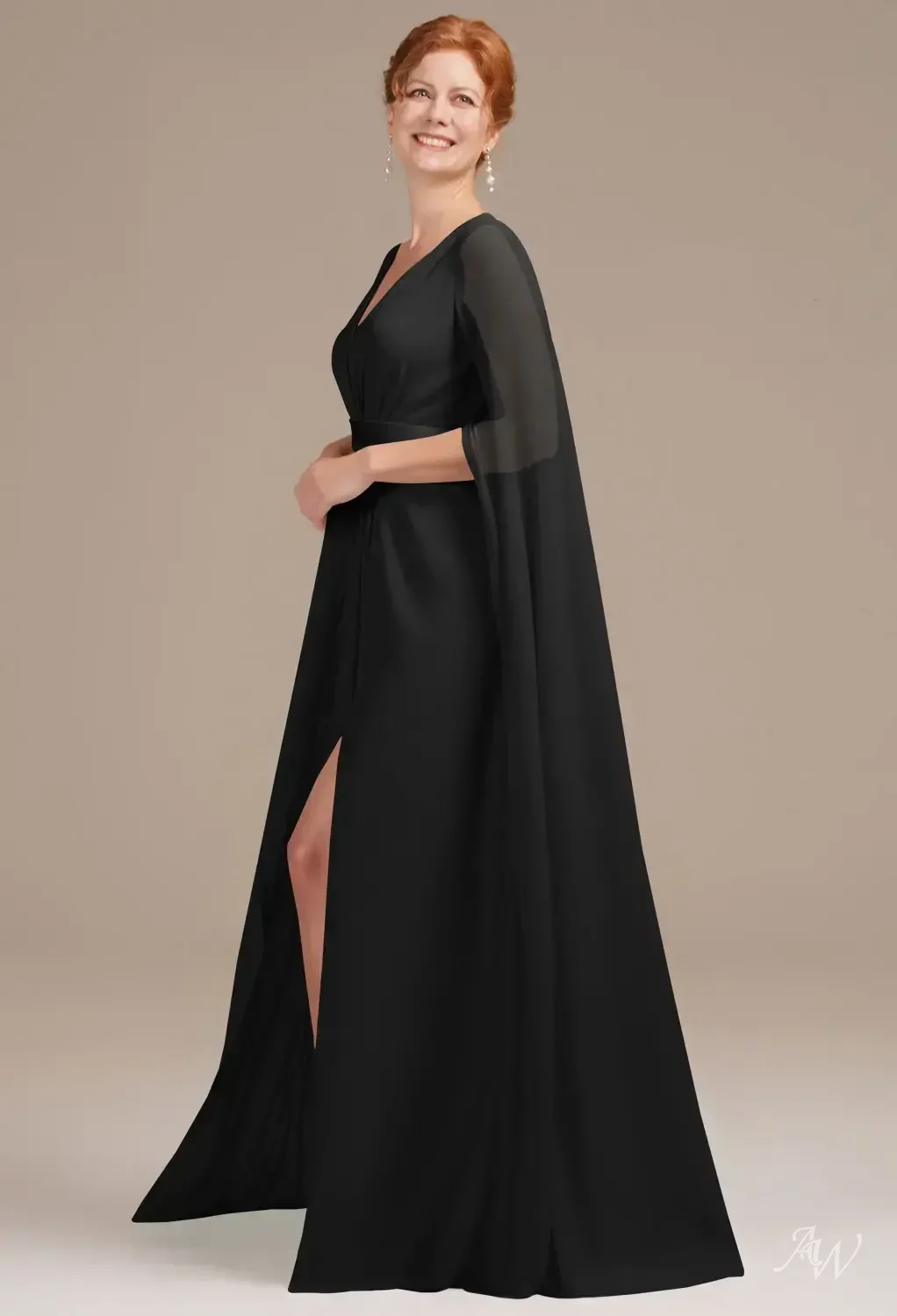 AW Marwa Black Mother of the Bride Dresses