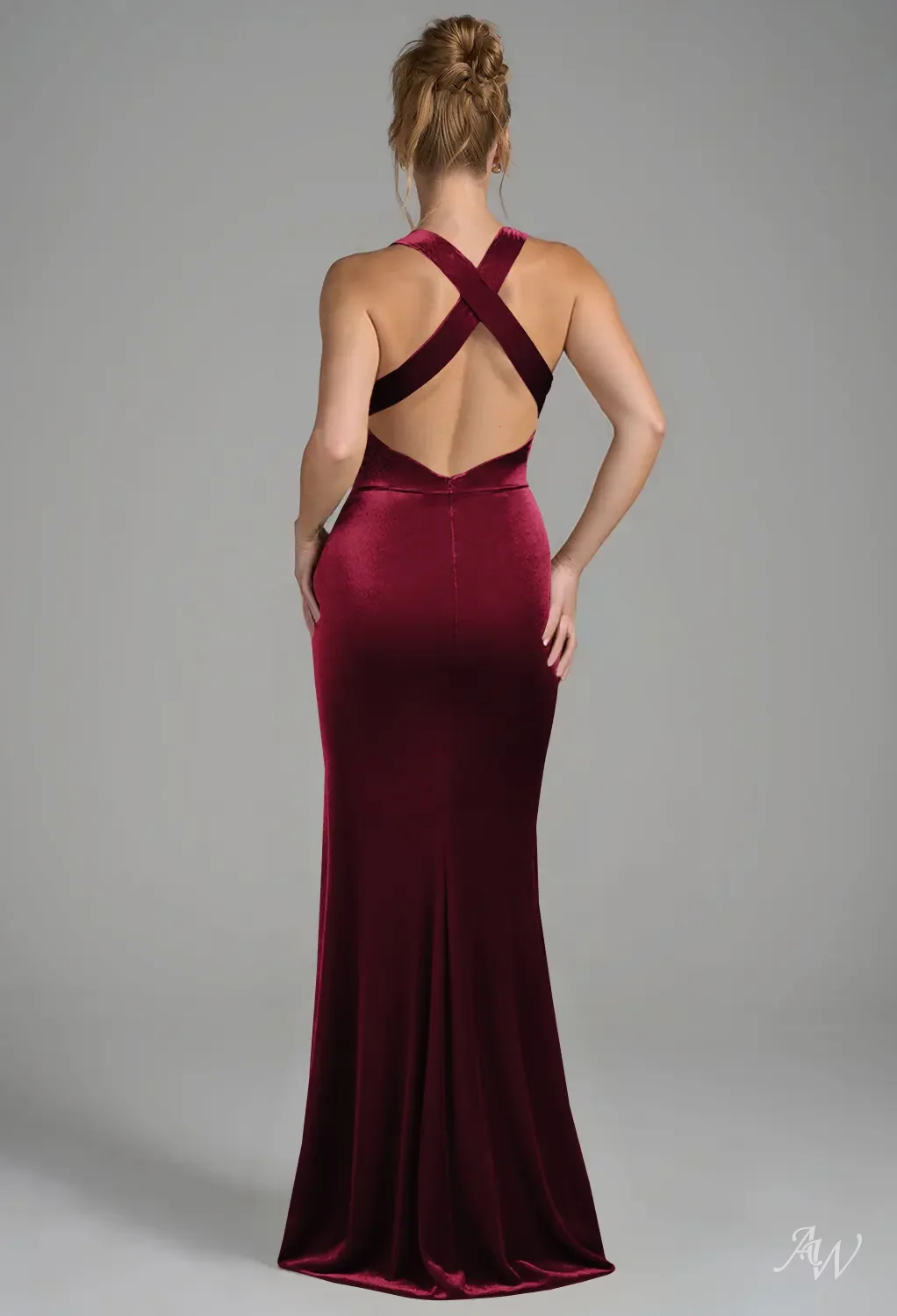AW Leila Burgundy Bridesmaid Dresses