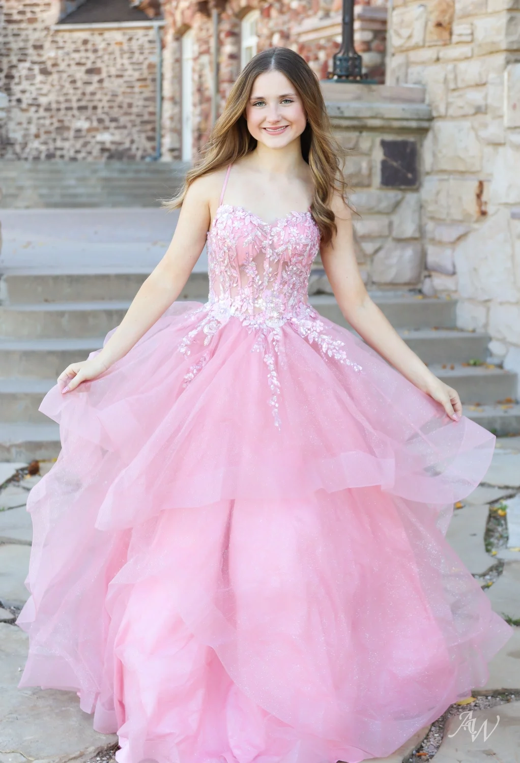 strapless open back dress Lissy Ruffle Midaxi Dress main image 1