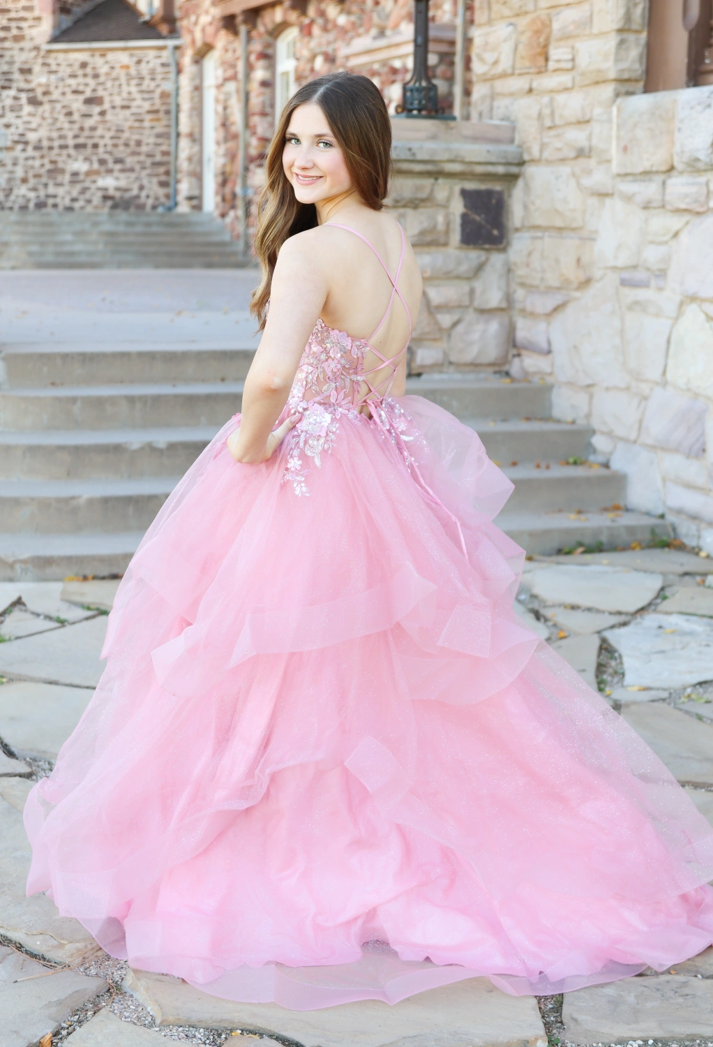 Shell Pink Prom Dresses | AW.Bridal UK