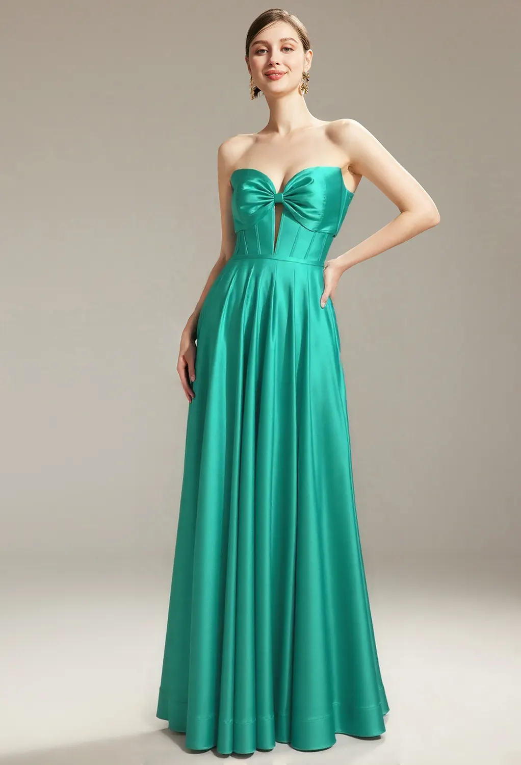 green emerald velvet dress Jade Green Silk Dress – Snehaarora main image 1